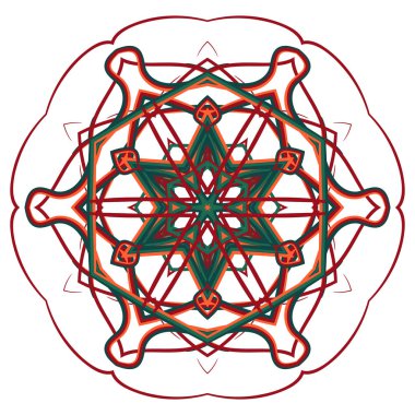 Renkli Mandala. Etnik kabile süsler