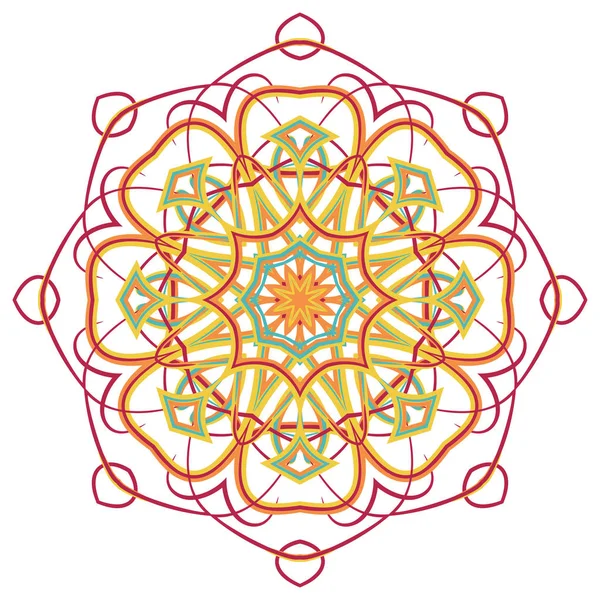 Mandala colorido. Adornos tribales étnicos — Archivo Imágenes Vectoriales