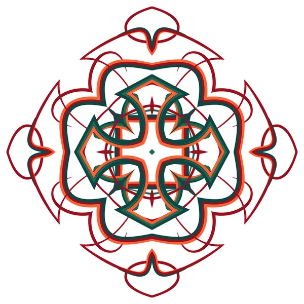 Mandala coloré. Ornements tribaux ethniques — Image vectorielle