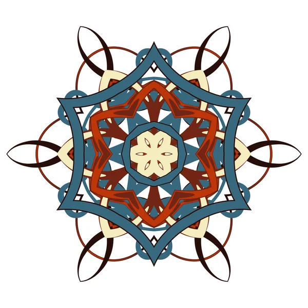 Mandala colorato. Ornamenti etnici tribali — Vettoriale Stock
