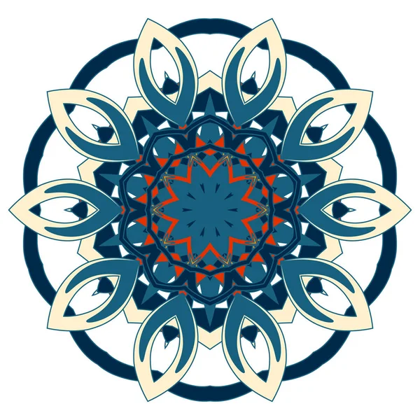 Mandala colorato. Ornamenti etnici tribali — Vettoriale Stock