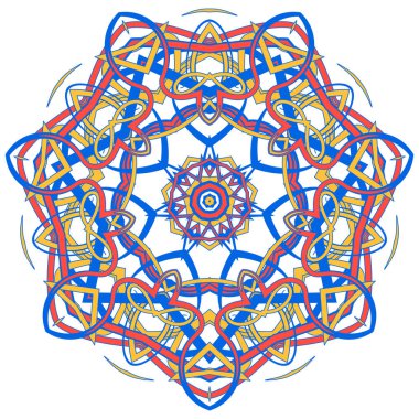 Aribic renkli Mandala. Etnik kabile süsler