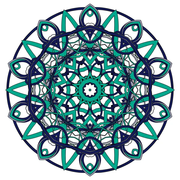 Mandala colorido árbico. Adornos tribales étnicos — Archivo Imágenes Vectoriales