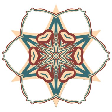 Aribic renkli Mandala. Etnik kabile süsler
