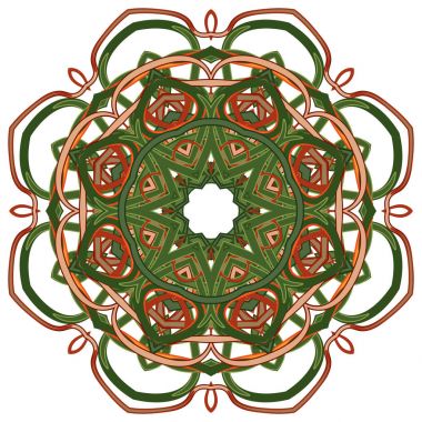 Aribic renkli Mandala. Etnik kabile süsler