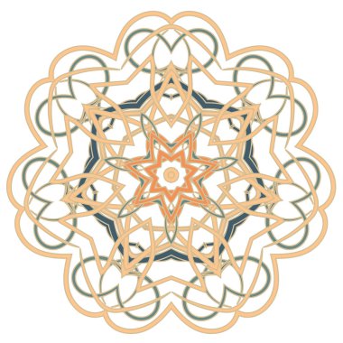 Aribic renkli Mandala. Etnik kabile süsler