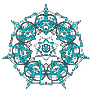 Aribic renkli Mandala. Etnik kabile süsler