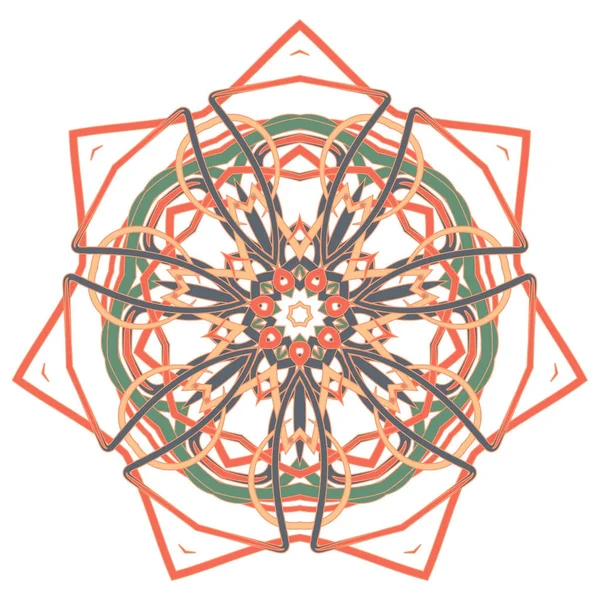 Mandala coloré aribique. Ornements tribaux ethniques — Image vectorielle