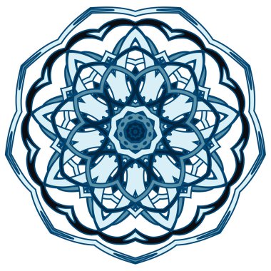 Aribic renkli Mandala. Etnik kabile süsler