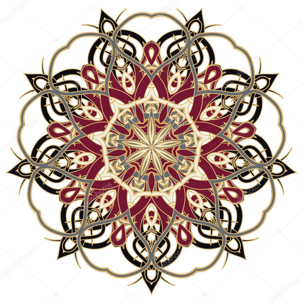 Aribic Colorful Mandala. Ethnic tribal ornaments