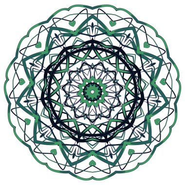 Arapça renkli Mandala. Etnik kabile süsler