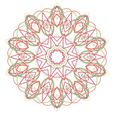 Arapça renkli Mandala. Etnik kabile süsler