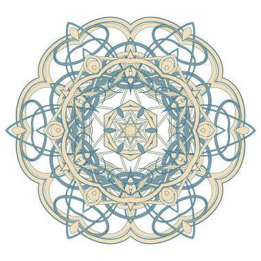 Arapça renkli Mandala. Etnik kabile süsler