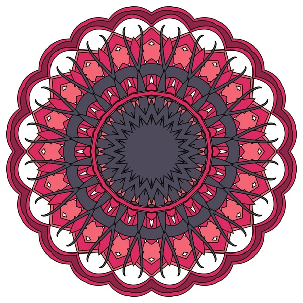 Mandala árabe colorido. Adornos tribales étnicos — Vector de stock