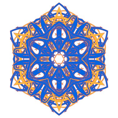 Arapça renkli Mandala. Etnik kabile süsler