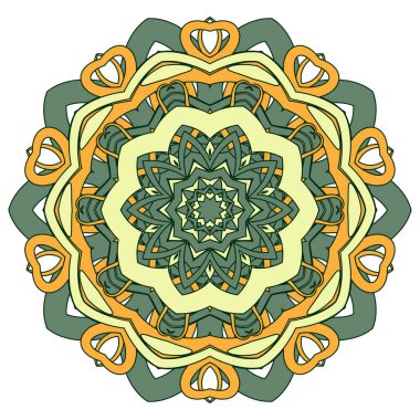 Arapça renkli Mandala. Etnik kabile süsler