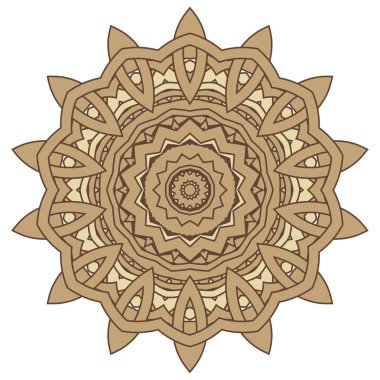 Arapça renkli Mandala. Etnik kabile süsler