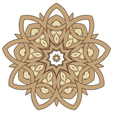 Arapça renkli Mandala. Etnik kabile süsler