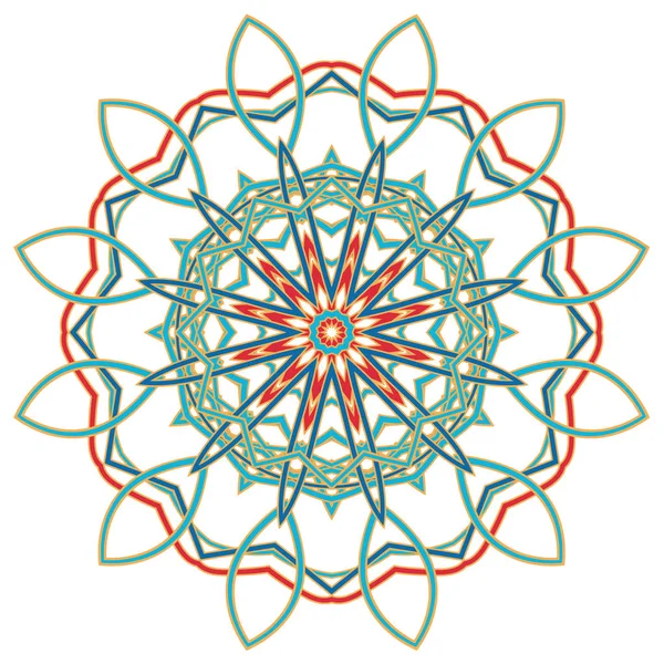 Mandala árabe colorido. Adornos tribales étnicos — Archivo Imágenes Vectoriales