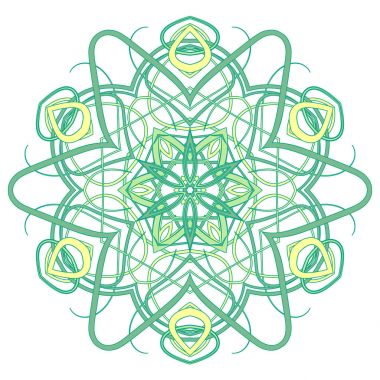 Arapça renkli Mandala. Etnik kabile süsler