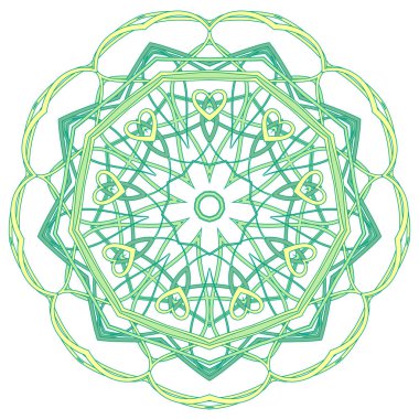 Arapça renkli Mandala. Etnik kabile süsler