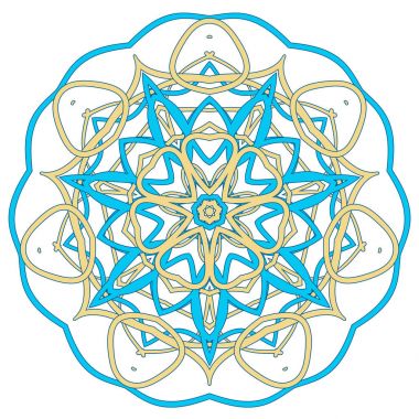 Arapça renkli Mandala. Etnik kabile süsler