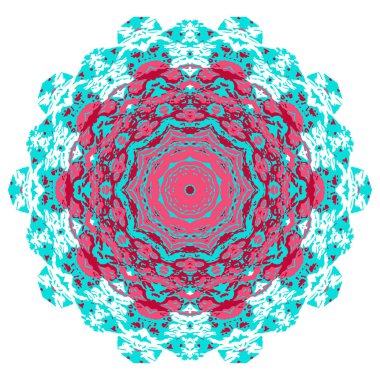 Arapça renkli Mandala. Etnik kabile süsler