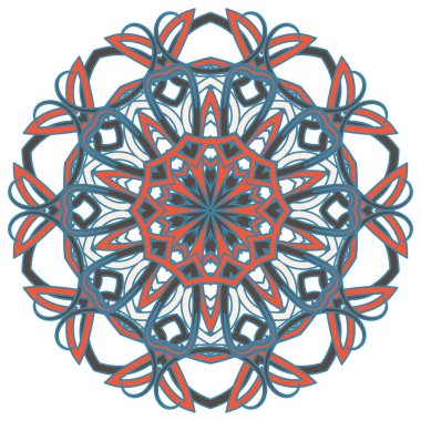 Arapça renkli Mandala. Etnik kabile süsler