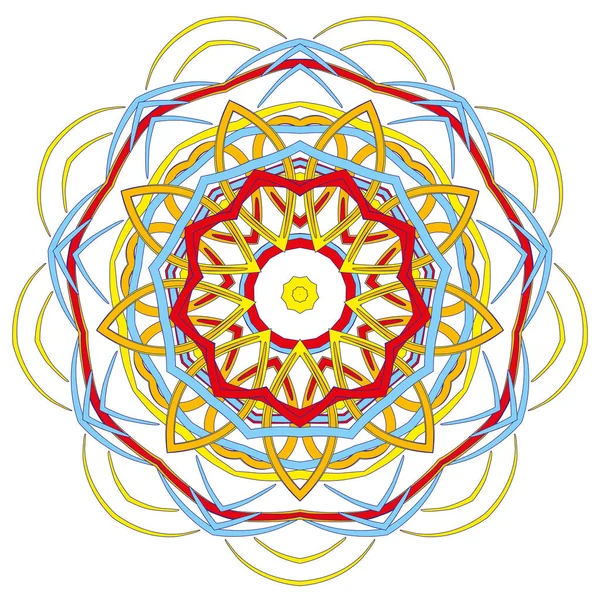 Mandala árabe colorido. Adornos tribales étnicos — Archivo Imágenes Vectoriales