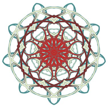 Arapça renkli Mandala. Etnik kabile süsler