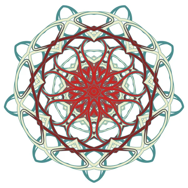 阿拉伯多彩的曼荼罗。民族部落装饰品 — 图库矢量图片
