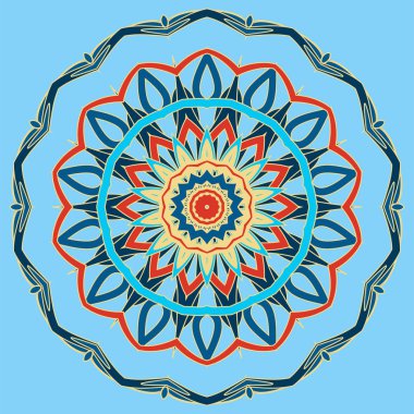 Arapça renkli Mandala. Etnik kabile süsler