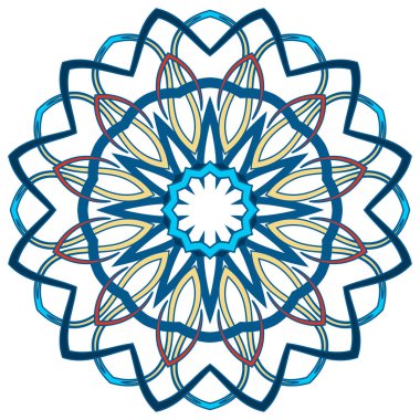 Arapça renkli Mandala. Etnik kabile süsler