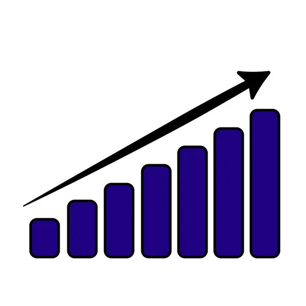 Ábra ikon elszigetelt divatos lapos stílusban. Diagram-bar szimbólum a web site design, logo. Vektoros illusztráció. — Stock Vector