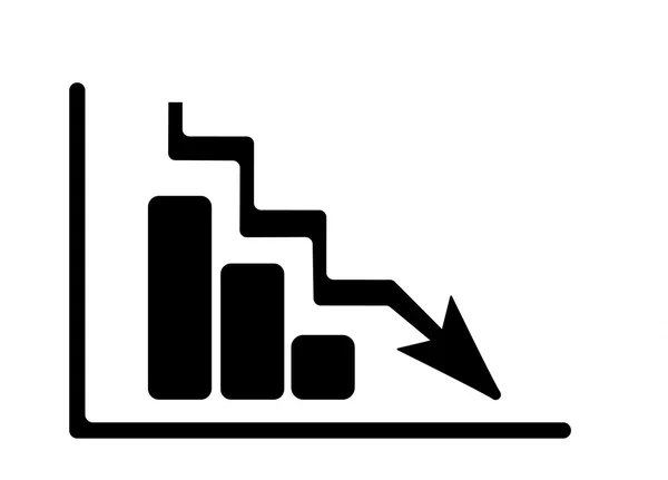 Siyah oku. Düşen noktası ok iş sanat tasarım modern sunum ve Web sitesi tasarımı için grafik