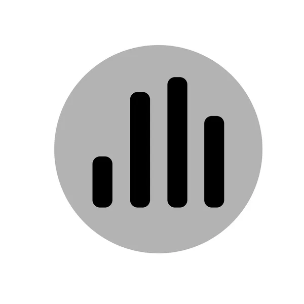 Vectorillustratie van een muziek Equalizer. Muziek Volume Equalizer pictogram plat. Het pictogram van de speler. Stem pictogram. Zwart en grijs pictogram — Stockvector