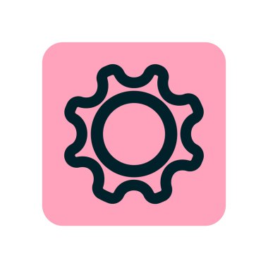 Ayarları media player simge tasarlamak. Pembe simgesi. Vektör çizim