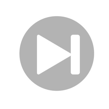 Media player simge tasarlamak ileri. Gri ve beyaz simgesi. Vektör çizim