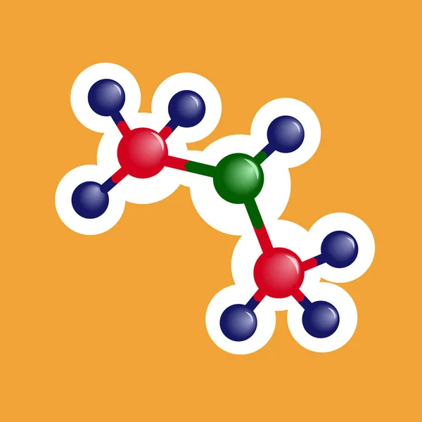 分子。白色背景上的单个平面图标。矢量图. — 图库矢量图片