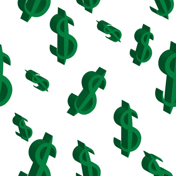 Fekete dollár pénzt különböző méretű. Varrat nélküli mintát. Vektoros illusztráció — Stock Vector