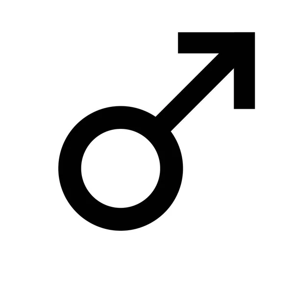 검은 섹스 심볼입니다. 성별 남자 기호입니다. 남자 추상 상징입니다. 벡터 일러스트 레이 션 — 스톡 벡터