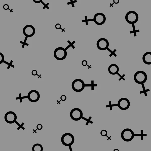 흑인 여성의 상징으로 완벽 한 패턴입니다. 여성 작은 다양 한 크기에 서명합니다. 회색 배경 패턴입니다. 벡터 일러스트 레이 션 — 스톡 벡터