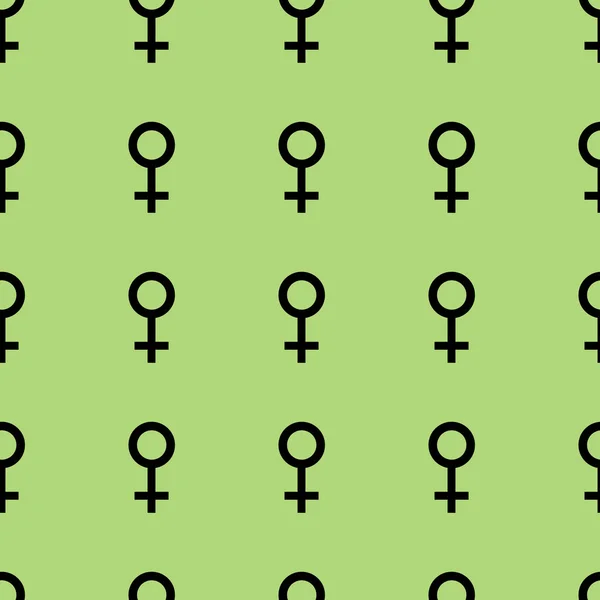 흑인 여성의 상징으로 완벽 한 패턴입니다. 여성 같은 크기에 서명합니다. 밝은 녹색 배경에 패턴입니다. 벡터 일러스트 레이 션 — 스톡 벡터