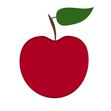 Kırmızı elma - vektör çizim