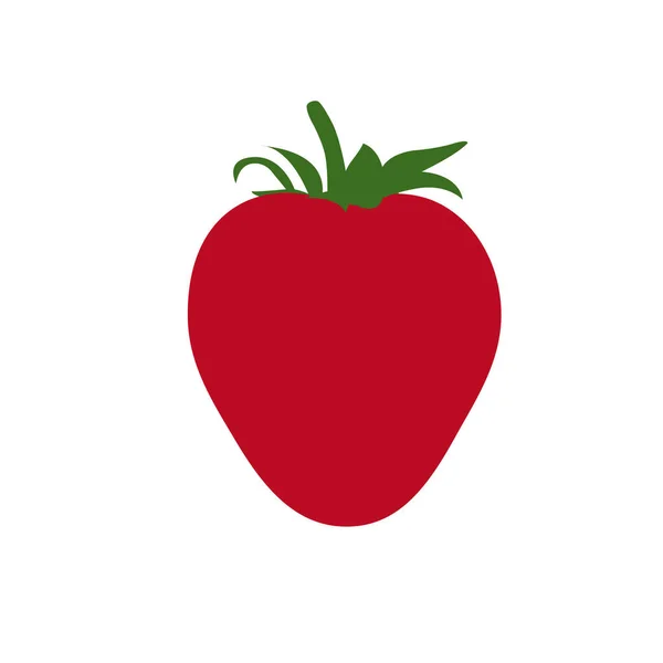 ภาพเวกเตอร์สตรอเบอร์รี่สีแดงสวยงาม ผลไม้สตรอเบอร์รี่แยกจากกัน สีขาวพื้นหลัง — ภาพเวกเตอร์สต็อก