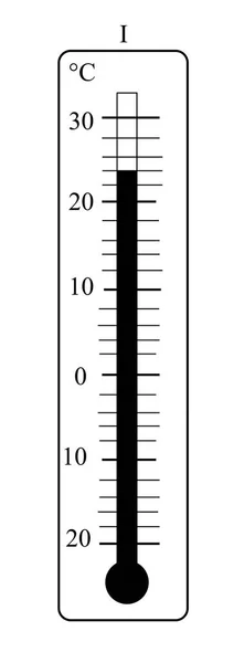 Thermometer icon. Vector. Celsius scale. measuring hot and cold temperature. — Stock Vector