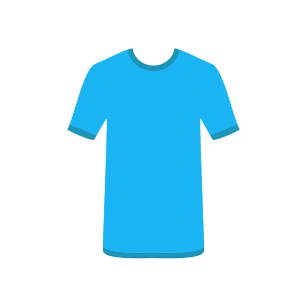 Φως μπλε μπλουζάκι απλό εικονίδιο. Μπλουζάκι Κοντομάνικο με κορδέλες περίγραμμα, κοροϊδεύω για σχεδιασμό. Απλοποιημένη πουκάμισο. Έτοιμο εικονογράφηση διάνυσμα πρότυπο Web — Διανυσματικό Αρχείο