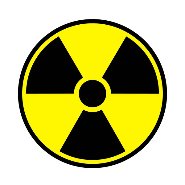 Vektorillustration Giftzeichen, Symbol. Warnung radioaktive Zone im Dreieck Symbol isoliert auf weißem Hintergrund. Radioaktivität. Gefährliches Strahlengebiet-Symbol. Chemiegiftmarke. — Stockvektor