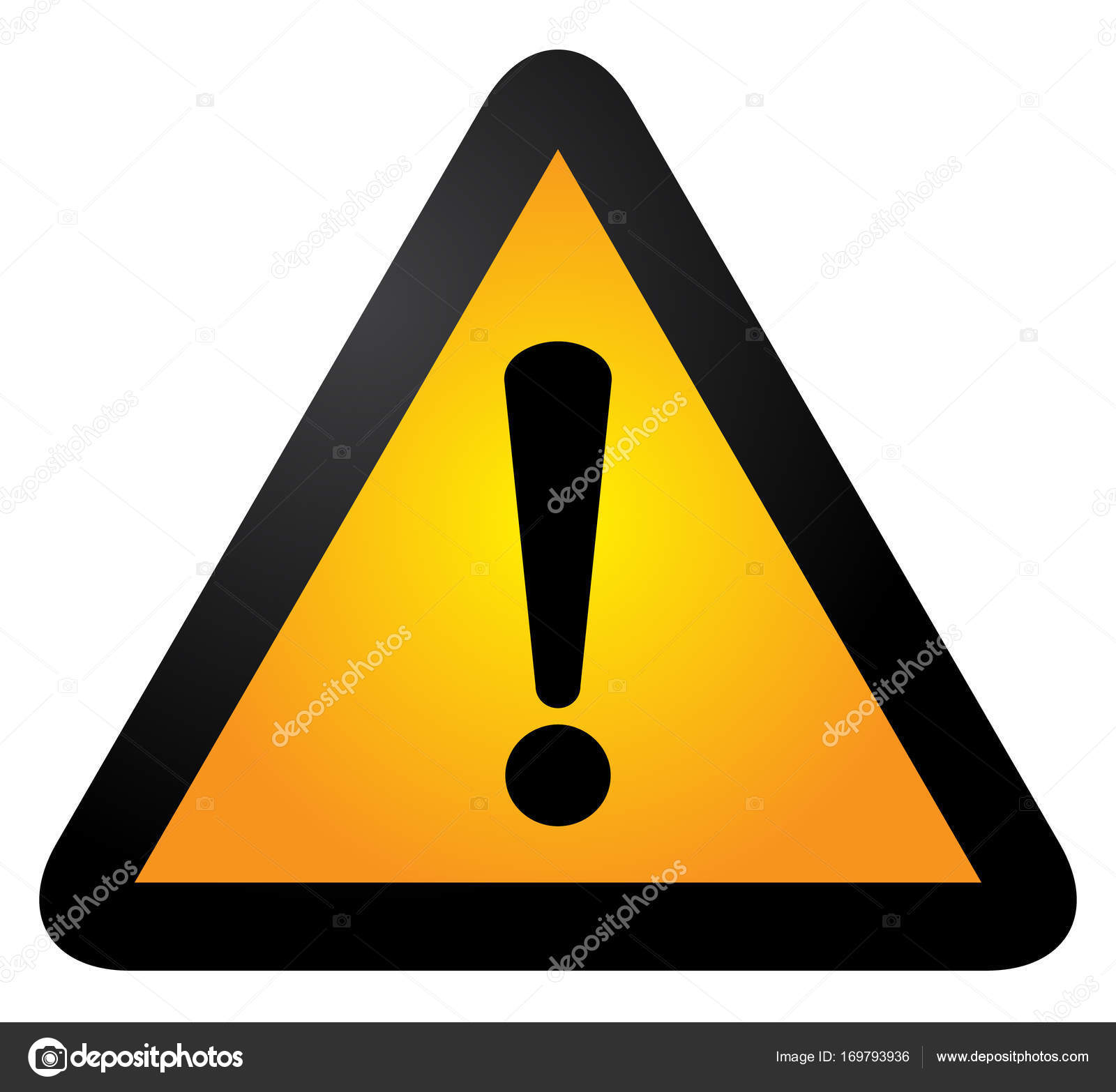 Waarschuwing waarschuwingssignaal zwarte en gele driehoek