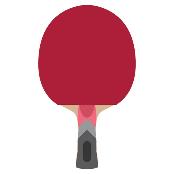 Rakieta tenis stołowy wektor lub rakieta. Red płaski. Zajecia ping pong konkursu ikonę gry sprzęt fitness. Widok z przodu. Gry sportowe drewniane tenisową. Wysokiej jakości nowoczesny nowy drewniany uchwyt — Wektor stockowy